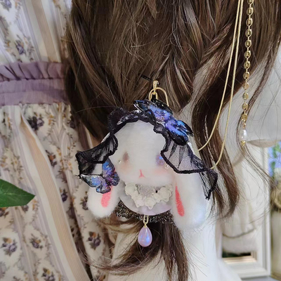 taobao agent (The group has been intercepted）Original niche accessories-Yueyu Ji MINI-Plush Handiculum Lolita necklace hair decoration brooch
