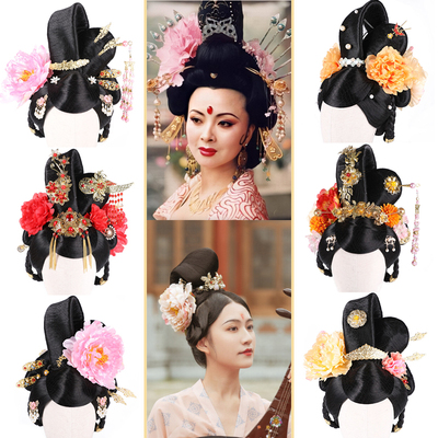 taobao agent Tang Dynasty Guifei wig styling head cover, the maiden queen's headwear, costume court film and television drama set reverse string performance