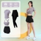 Сиреневая мини-юбка, комплект, спортивный топ для йоги для спортзала, короткий рукав, 4 предмета, по фигуре