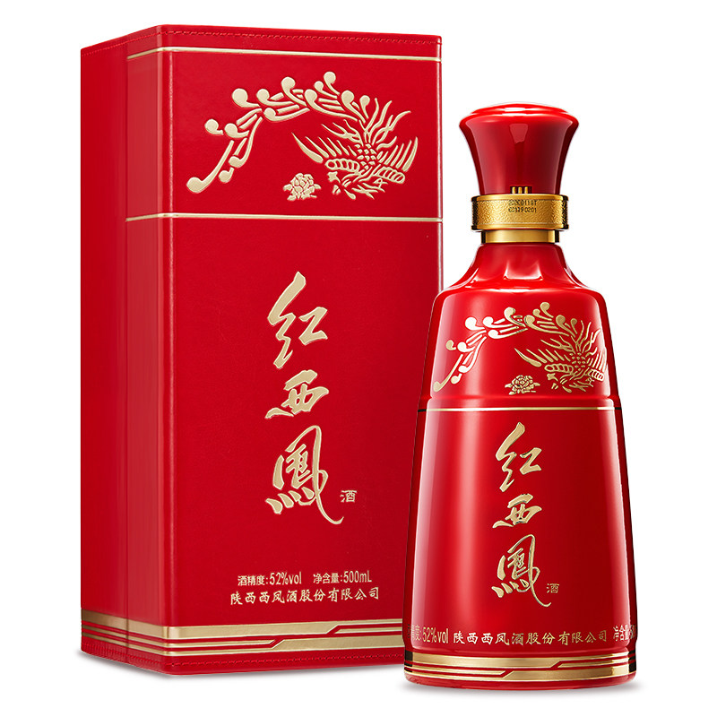 西凤官方旗舰店西凤酒红西凤52度500ml单瓶