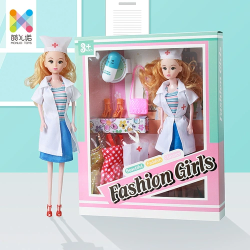 Семейная детская игрушка, униформа медсестры, кукла для одевания, подарочная коробка