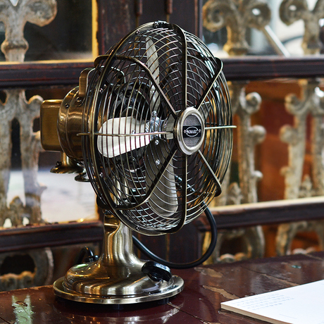 新款香港imasu全金属8寸仿古电风扇复古台扇顺丰包邮青古铜