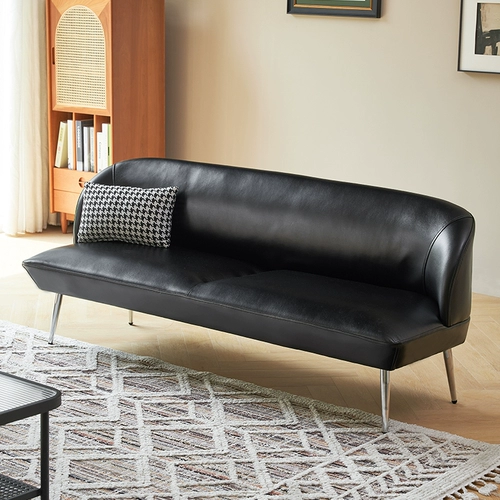 Скандинавский простой кожаный художественный диван, современная маленькая квартира, гостиная, магазин одежды, салон красоты, кожаный двухместный или трехместный диван с кошачьей царапиной