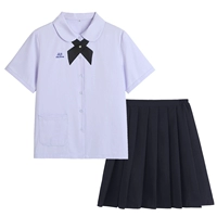 Рубашка, мини-юбка, галстук-бабочка