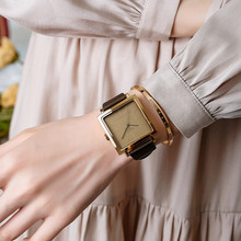Часы квадратные классические простые квадратные женские часы кожаные часы часы нейтральные часы 354