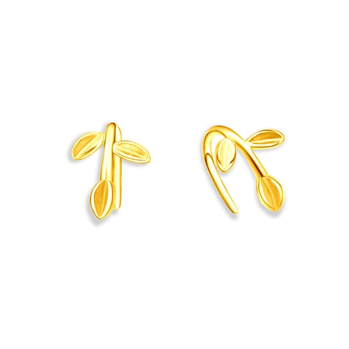 Золотые свежие серьги, клипсы, простой и элегантный дизайн