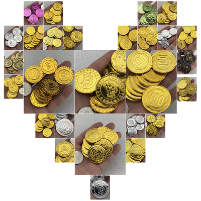 taobao agent Action game, coins, realistic plastic props, silver coin, toy
