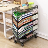 Книжная полка под столом, офисный настольный стеллаж для хранения на колесах, съемный напольный шкаф для хранения детских книг, тележка для хранения книг