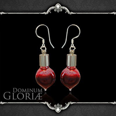 taobao agent Gloria ｜ Vampire Heart Hands in Darkness, Retro Gothic Blood Bottle Earrings Creative Gift