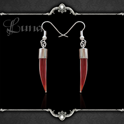 taobao agent Gloria ｜ True love like blood hand -made earrings vampire 獠 獠 古 古 古 古 g g g 耳 耳