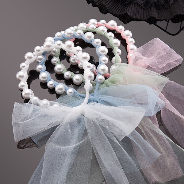 Детский ободок из жемчуга, милые детские модные шпильки для волос, повязка на голову, аксессуар для волос