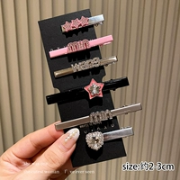 Заколка для волос с буквами, комплект, 6 шт