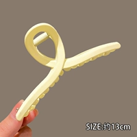 Большая белая заколка-крабик, 13см