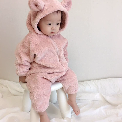 Брендовый демисезонный комбинезон, пижама, удерживающая тепло детская толстовка с капюшоном