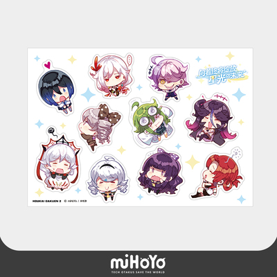 taobao agent [Mihayou/Break Academy 2] The 2nd anniversary of the collapse school sticker cute and excited Mihoyo