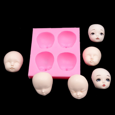 taobao agent 【Bjd Q version silicone face】Face mold ultra -light clay soft pottery human face mold BJD silicone SD doll face face