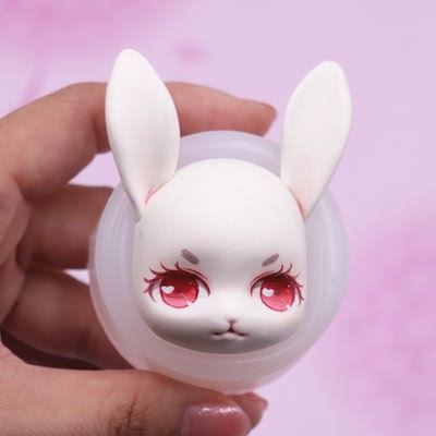 taobao agent Ultra light silica gel rabbit, ceramics, children's doll, plastic face, ultra light clay