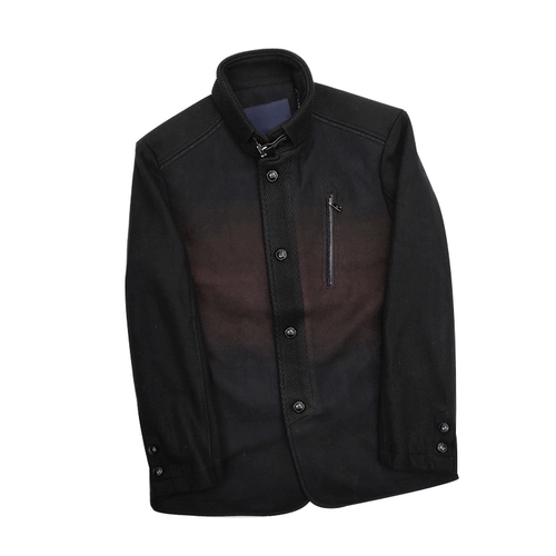 Демисезонное удерживающее тепло цветное шерстяное пальто для отдыха, градиент, для среднего возраста