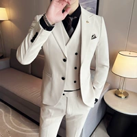 Белая куртка, жилет, штаны, набор