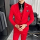 Красная куртка, жилет, штаны, набор