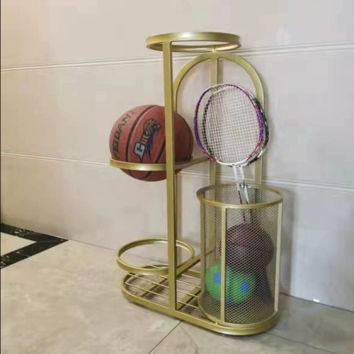 Двусторонная стойка для домашнего использования, ракетка для бадминтона для настольного тенниса, скакалка, футбольная корзина для хранения