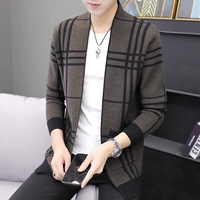 Трикотажная куртка, свитер, осенний кардиган, демисезонный тонкий трендовый жакет для отдыха, в корейском стиле