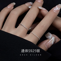 Расширенное небольшое дизайнерское кольцо с косичкой, серебро 925 пробы, изысканный стиль, легкий роскошный стиль, на указательный палец