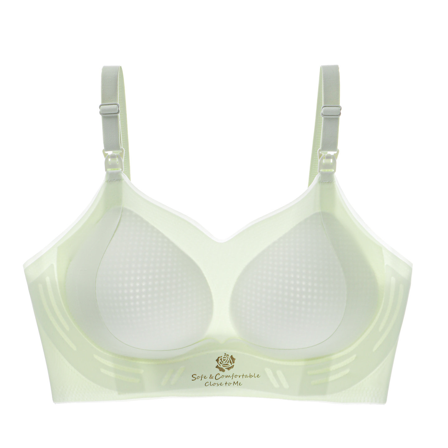 ROVO哺乳内衣女聚拢防下垂怀孕期专用产后喂奶孕妇无痕薄文胸罩