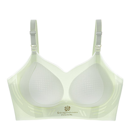 ROVO哺乳内衣女聚拢防下垂怀孕期专用产后喂奶孕妇无痕薄文胸罩