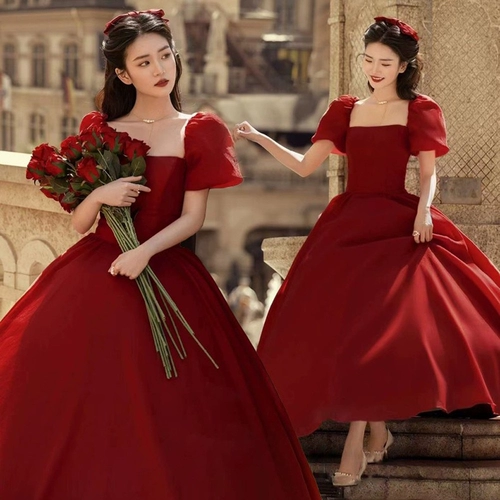 Дисней, реквизит для фотографии, красное свадебное платье для принцессы