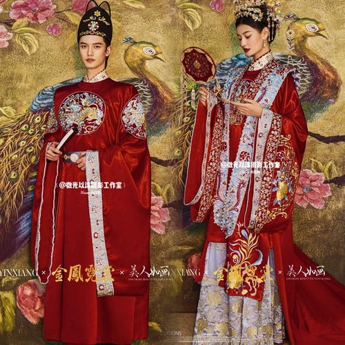 [Новая распродажа] Тематическая одежда киностудии китайской стиль Mingming Hanfu Свадебное платье Feng guanxia 帔 【【【【【【【