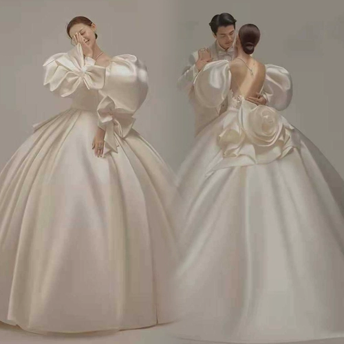 Ретро белый модный реквизит для фотографии, французский стиль, красивая спина, рукава фонарики