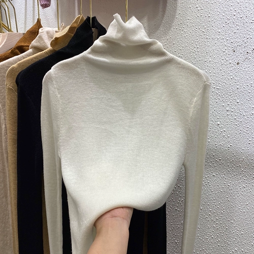 Трикотажный осенний лонгслив, свитер, 2023, в западном стиле