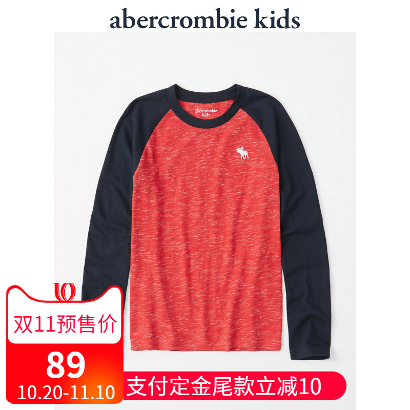 预售Abercrombie Kids 男童 标识款插肩 T 恤 214709-1 AF