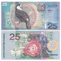 [Америка] совершенно новый Surinan 25 Shield Banknotes иностранная монета Гигантская горла Bird 2000 P-148