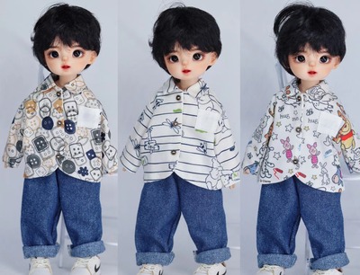 taobao agent Water Doll Bjd 6 -point baby clothing animal pattern shirt suite new free shipping