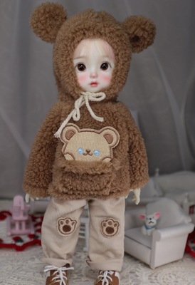taobao agent BJD 6 -point baby clothing six points cute bear set clothes free shipping