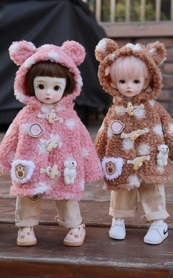 taobao agent Bjd 6 -point baby clothes little bear horn buckle jacket new free shipping