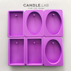 Ароматерапия DIY материалы/инструменты candle.lab | 长方椭圆六连diy香薰石膏蜡烛扩香石手工硅胶模具19