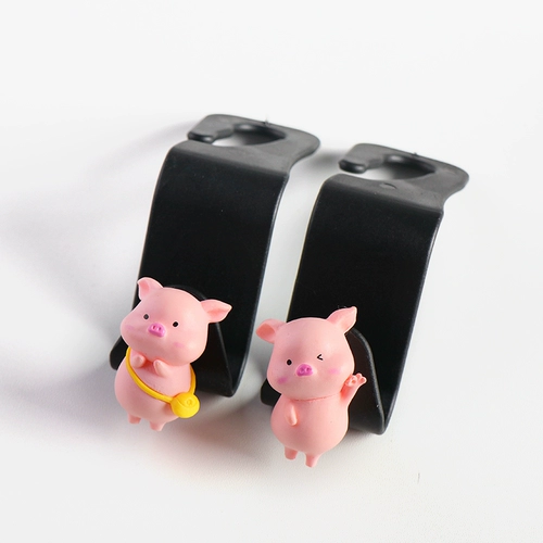 Автомобильный крючок милая сеть красная свиная автомобильная сиденье заднее ряд много -функциональный хранение и хранение, подвесные автомобильные крючки, женщины в машине