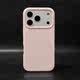 Minimalist Matte Dark Gray Orange Camera Magsafe Liquid Silicone Phone Case for iPhone 17, 16, 15, 14 and 13