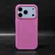 Minimalist Matte Dark Gray Orange Camera Magsafe Liquid Silicone Phone Case for iPhone 17, 16, 15, 14 and 13