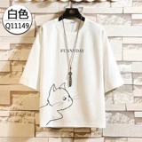 Tide, летняя трендовая футболка, короткий рукав, большой размер, свободный крой