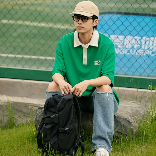 Летняя футболка polo для школьников, короткий рукав, подходит для подростков, оверсайз, для средней школы