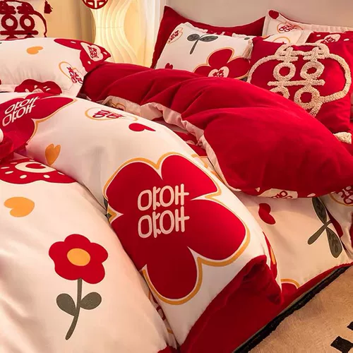 Комплект, покрывало, кровать, простыня, простой и элегантный дизайн, 4 предмета, подарок на день рождения