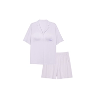 [Шорты с короткими рукавами] Женские модели с пурпурно-чашкой-платежом пурпурно