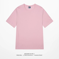 Цветная футболка с коротким рукавом, хлопковый универсальный летний жакет, короткий рукав, круглый воротник, 2021 года