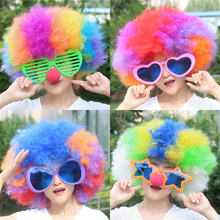 Цветные взрывные головы, парики, детские сады, свадебные костюмы, смешные клоуны, костюмы для детских спектаклей, костюмы для волос.