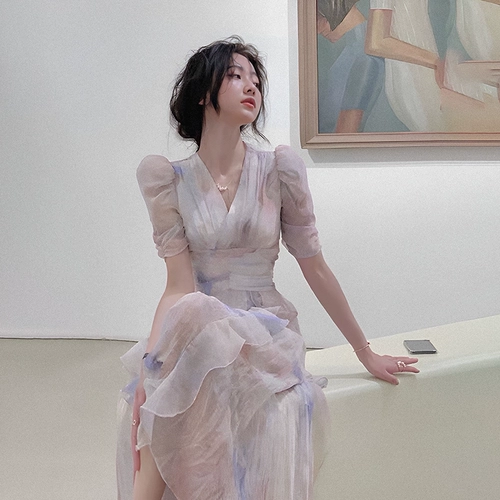 Летнее ретро платье, коллекция 2022, популярно в интернете