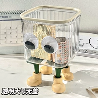 Прозрачный большой размер без покрытия+глаз+желтые ноги